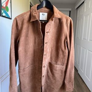 Women Tan Suede Jacket from Sezane